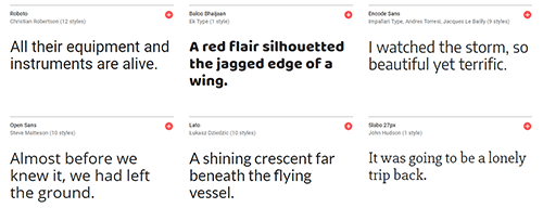 Google Fonts Sample